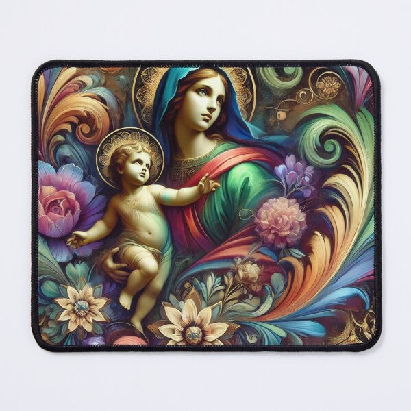 Item preview, Saint with Child colorfully framed designed and sold by Sigtrix.