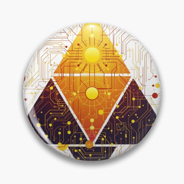 Item preview, Bitcoin Rocket Triangles Chip Connections Tee designed and sold by TrendVoyager.