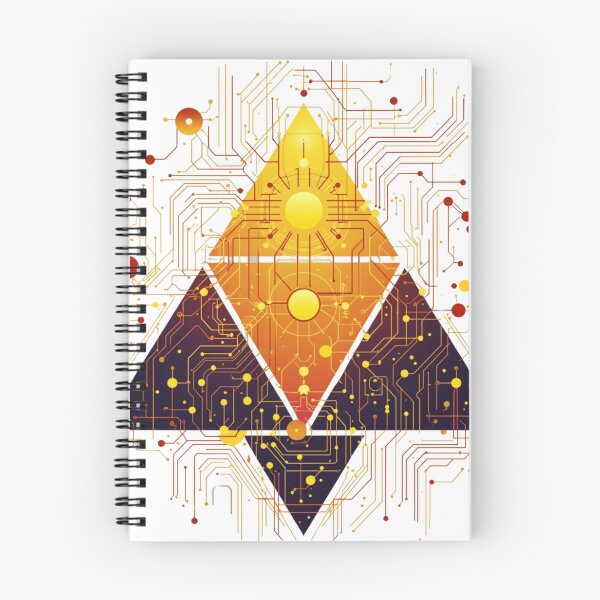 Item preview, Bitcoin Rocket Triangles Chip Connections Tee designed and sold by TrendVoyager.