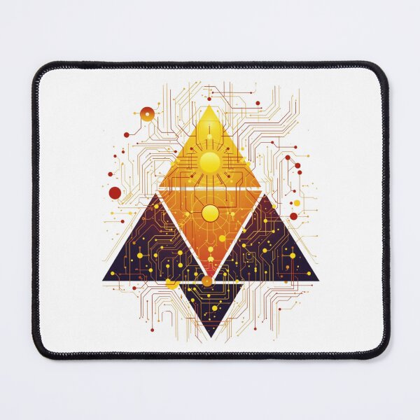 Item preview, Bitcoin Rocket Triangles Chip Connections Tee designed and sold by TrendVoyager.