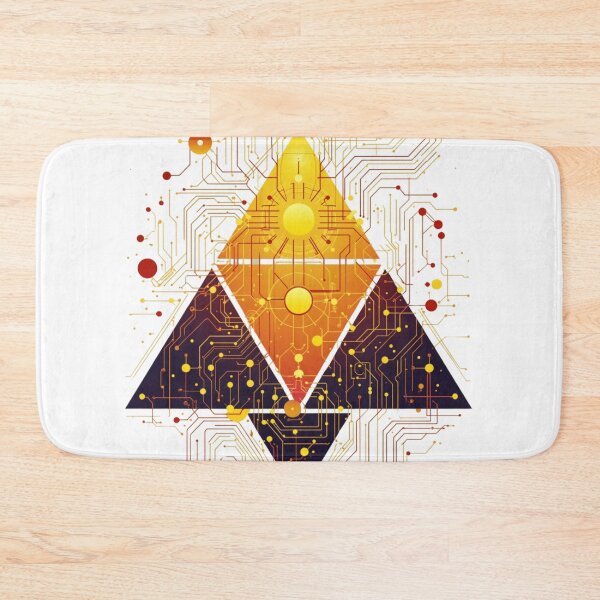 Item preview, Bitcoin Rocket Triangles Chip Connections Tee designed and sold by TrendVoyager.