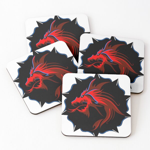 Item preview, red chinese tribal dragon logo designed and sold by Achille3777.