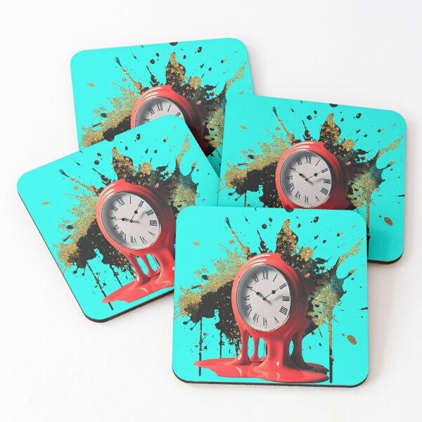 Item preview, Melting Clock with Golden Splashes designed and sold by ChenEngEng.