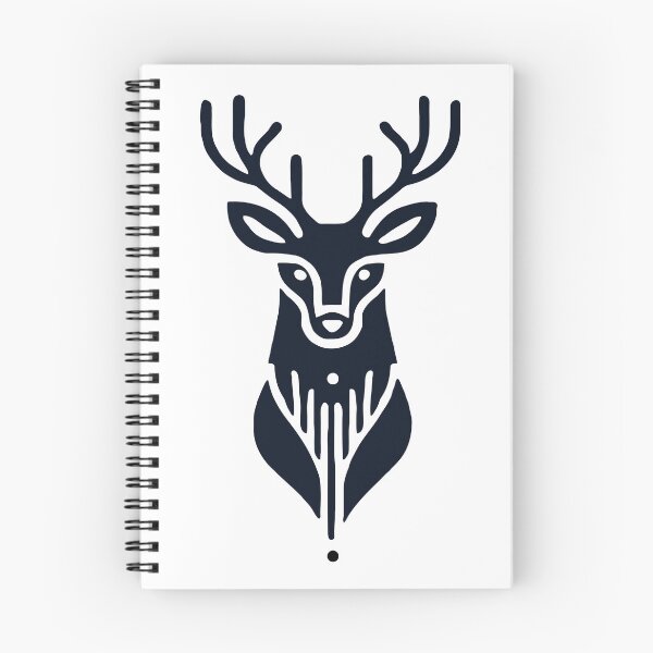 Item preview, Silhouette of deer, created in a line-based, minimalist style with a simple color palette. designed and sold by TJprint.