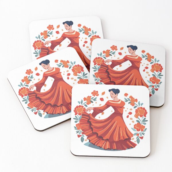 Item preview, Flamenco Dancer in Red Dress designed and sold by Wanderly Ways.