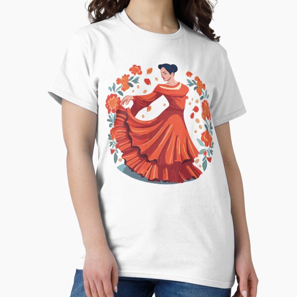 Item preview, Flamenco Dancer in Red Dress designed and sold by Wanderly Ways.
