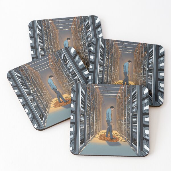 Item preview, Man Stuck in Server Room Chaos designed and sold by LoveingShop.