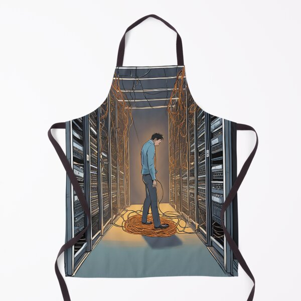 Item preview, Man Stuck in Server Room Chaos designed and sold by LoveingShop.