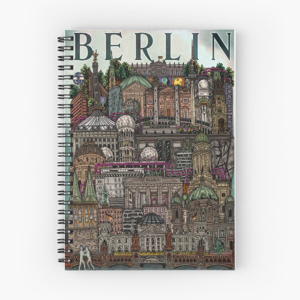 Item preview, Berlin Cityscape - Illustration Print designed and sold by JohnRooneyArt.
