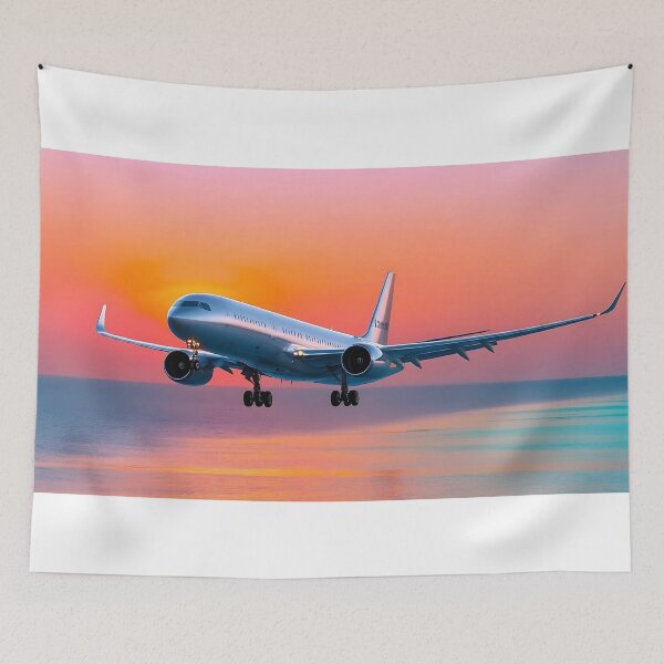 Item preview, Sunset Airplane Over the Sea - Aviation Artwork designed and sold by EMairplanes.
