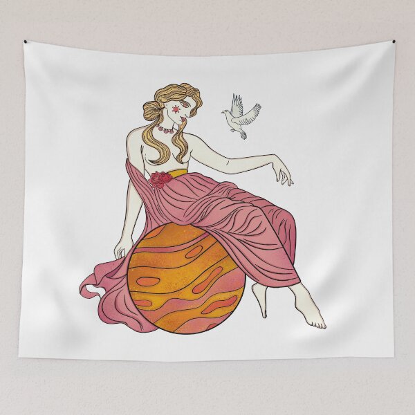 Item preview, Venus Goddess with Planet Venus - Ancient Mythology and Astronomy Art designed and sold by Ancient-Tales.