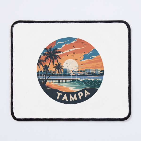 Item preview, Tampa Florida | Vintage Sunset - Coastal Cityscape Design designed and sold by CircinusStore.