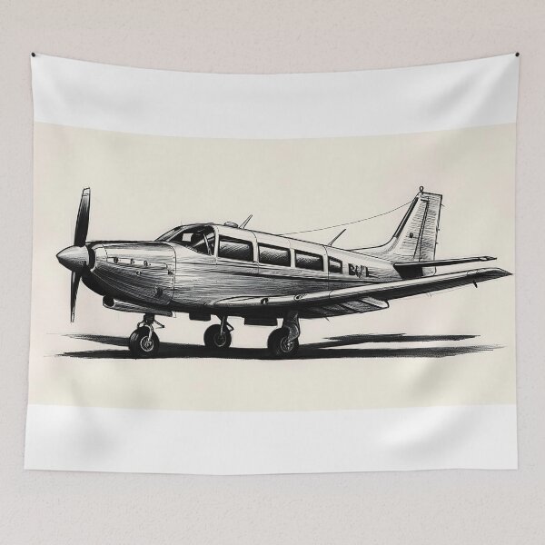 Item preview, Propeller Airplane Sketch - Aviation Art designed and sold by EMairplanes.