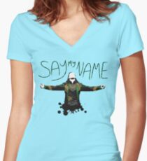 Say My Name! Women's Fitted V-Neck T-Shirt