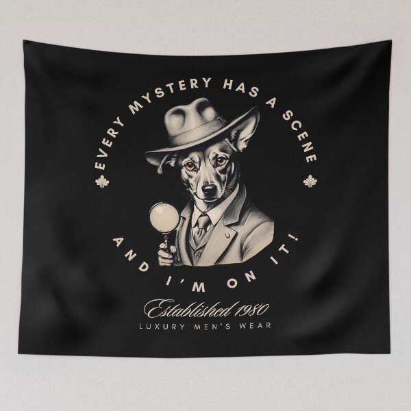 Item preview, Dog Detective Design | Whimsical Artwork for Dog & Mystery Lovers designed and sold by CallisC-Arts.