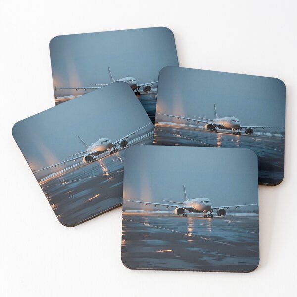 Item preview, Airplane on Wet Ramp Covered with Puddles - Aviation Illustration designed and sold by EMairplanes.