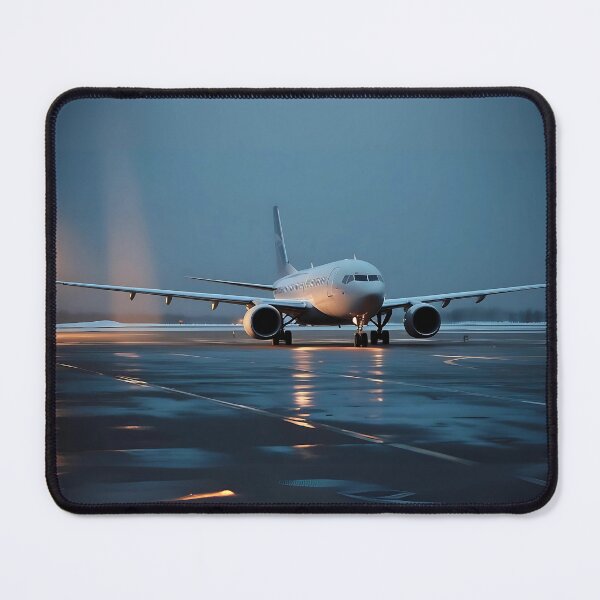 Item preview, Airplane on Wet Ramp Covered with Puddles - Aviation Illustration designed and sold by EMairplanes.