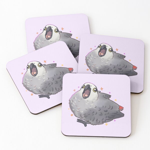 Item preview, gray african parrot illustration  designed and sold by Mayarartsy.