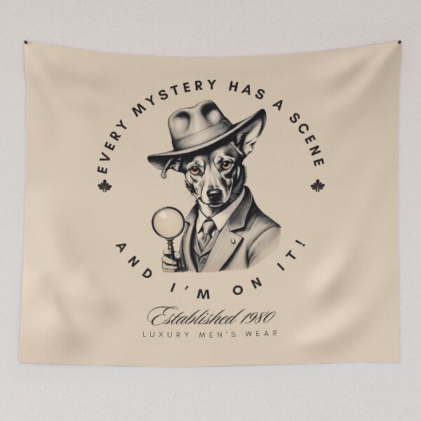 Item preview,  Dog Detective Design | Whimsical Artwork for Dog & Mystery Lovers designed and sold by CallisC-Arts.