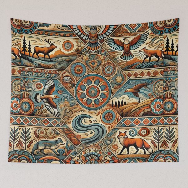 Item preview, Sauk Tribe: A Perfectly Seamless Tiling Tribute to Resilience designed and sold by Meta2Physical.