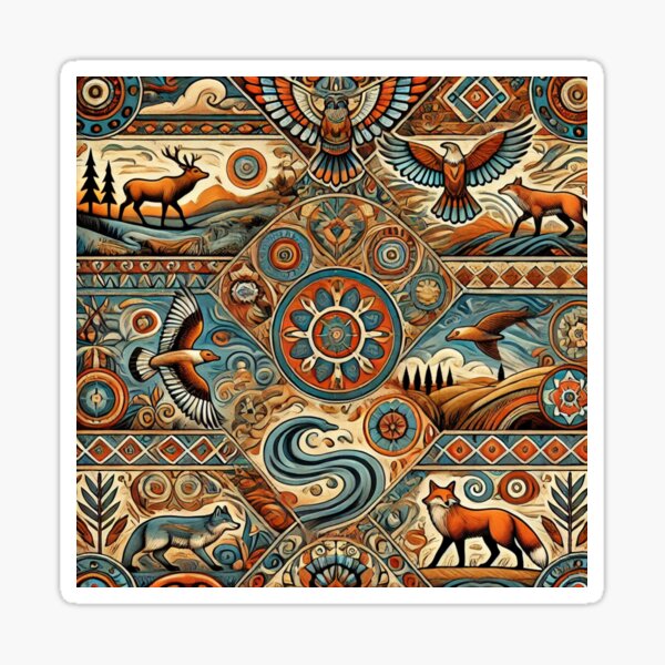 Item preview, Sauk Tribe: A Perfectly Seamless Tiling Tribute to Resilience designed and sold by Meta2Physical.