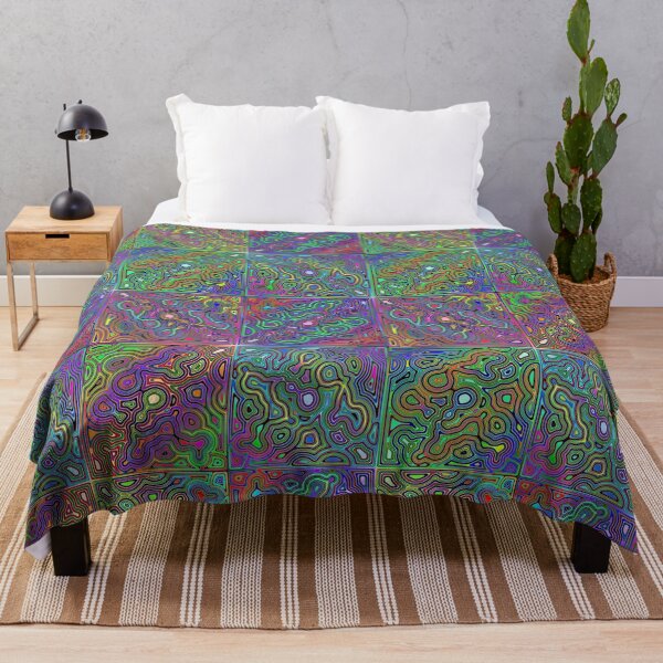 Item preview, abstract neon-colored tiles designed and sold by chambergambit.