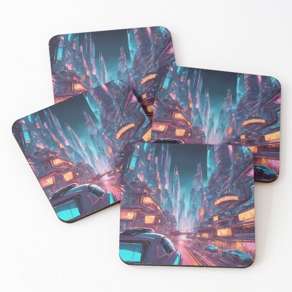 Item preview, Futuristic Neon Cityscape designed and sold by LoveingShop.