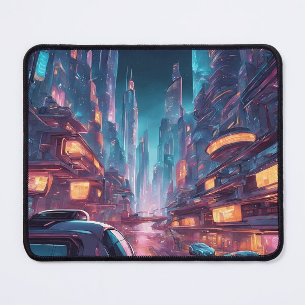 Item preview, Futuristic Neon Cityscape designed and sold by LoveingShop.