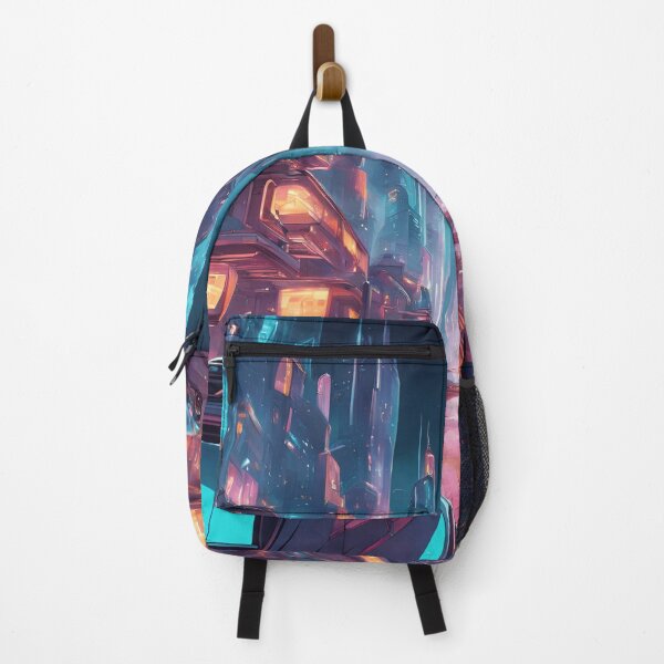 Item preview, Futuristic Neon Cityscape designed and sold by LoveingShop.