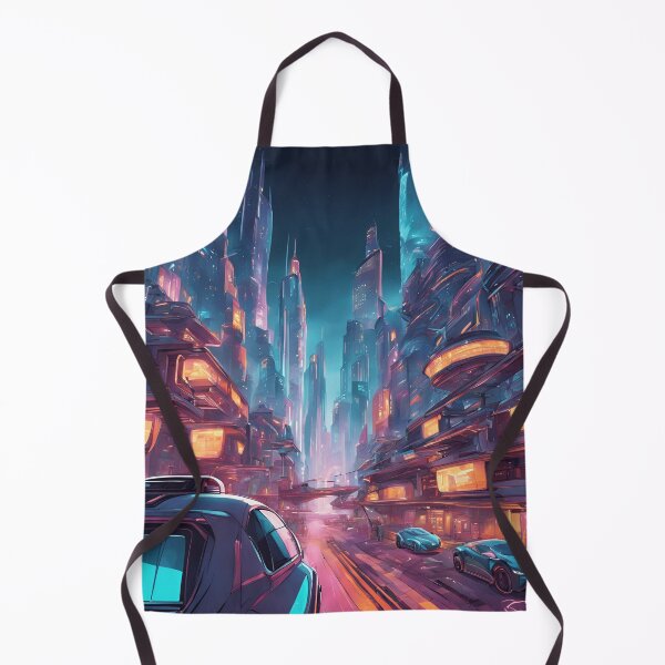 Item preview, Futuristic Neon Cityscape designed and sold by LoveingShop.