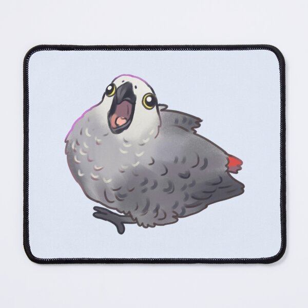 Item preview, Funny gray african parrot designed and sold by Mayarartsy.