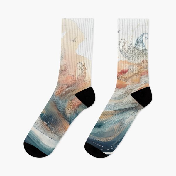 Item preview, Feathered Tides: A Celestial Dance of Ocean and Air designed and sold by puravidavisions.