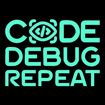 Artwork thumbnail, Code Debug Repeat - Programmer Design for Coders and Developers by Geeky Giggles