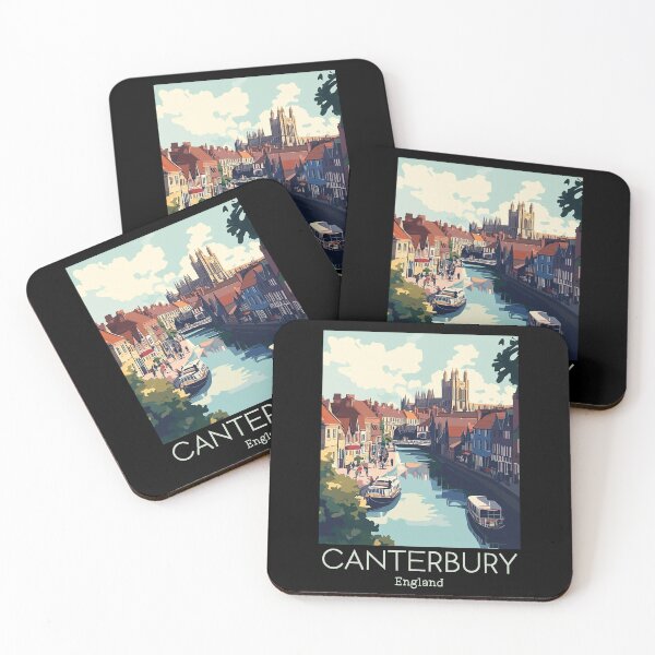 Item preview, A Vintage Travel Illustration of Canterbury - England designed and sold by GoodOldVintage.