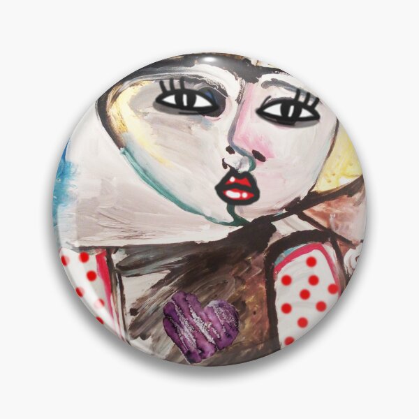 Item preview, Abstract art, red dots, ted lips, women designed and sold by NessArtByEwa.