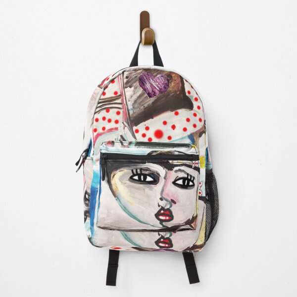 Item preview, Abstract art, red dots, ted lips, women designed and sold by NessArtByEwa.