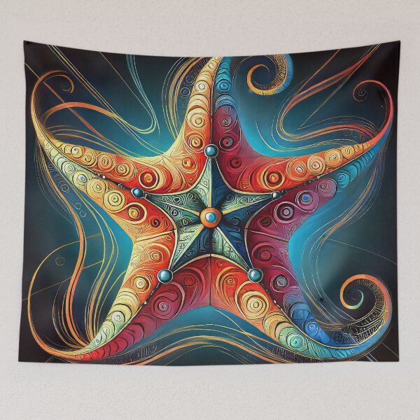 Item preview, Colorful Artistic Starfish Design designed and sold by CattyCornerPOD.