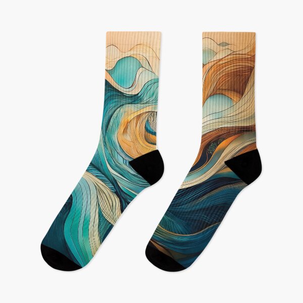 Item preview, A dynamic composition of abstract waves and lines, evoking movement and fluidity. designed and sold by HEMRO.