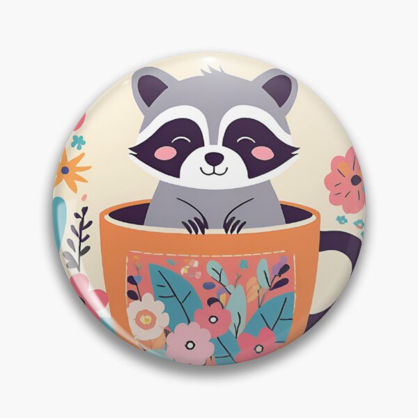 Item preview, Coffee Cup Racoon designed and sold by luckylucy.