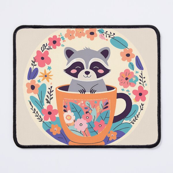 Item preview, Coffee Cup Racoon designed and sold by luckylucy.