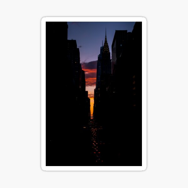 Sunset at Tudor City Bridge Sticker
