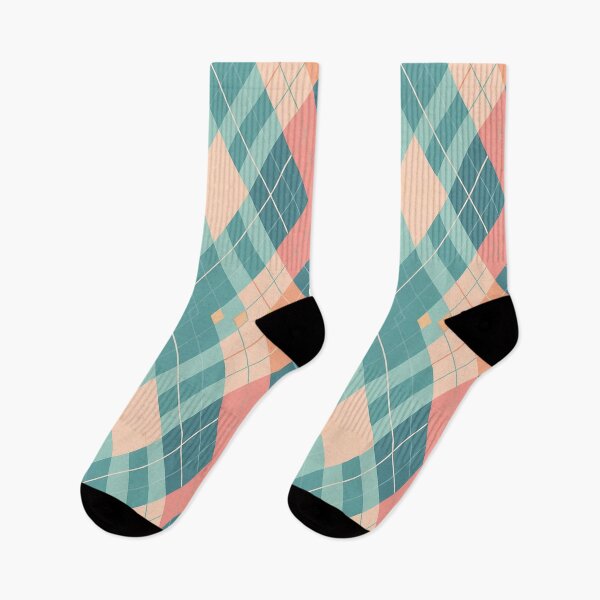 Item preview, A whimsical Argyle pattern design with playful, irregular diamond sizes and unexpected colors. designed and sold by HEMRO.