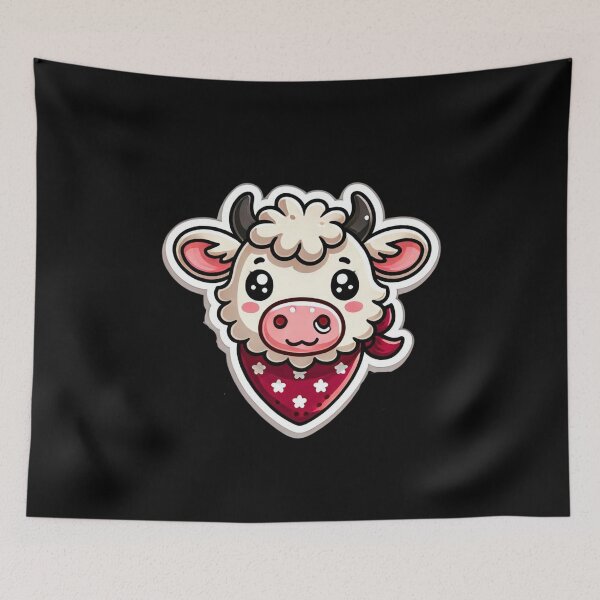 Item preview, Bandana Cow Head  designed and sold by ArtistEmbrace.