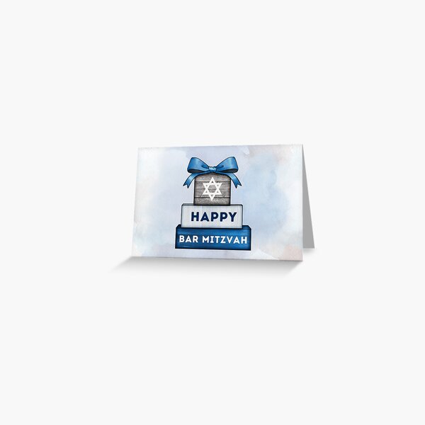 Item preview, Happy Bar Mitzvah - Watercolour Boxes designed and sold by Simply Celebrated Milestones.