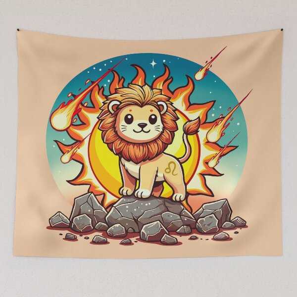 Item preview, Cute Leo with Rising Sun designed and sold by Ghost on Toast.