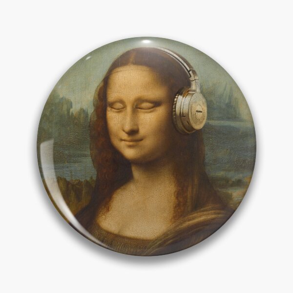 Item preview, Mona lisa with headphones designed and sold by MultitasK-I-N-G.