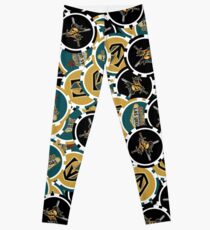 Vegas-goldene Ritter-Poker-Chip-Illustration Leggings