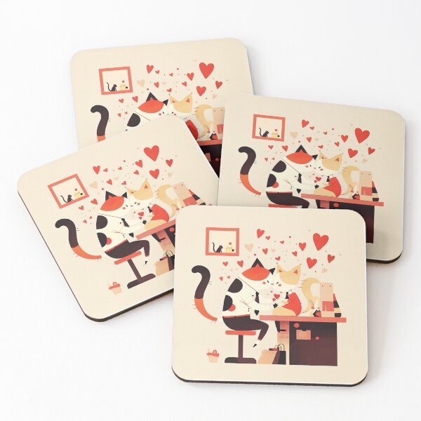 Item preview, Vintage retro cats valentine designed and sold by MendaciousMina.