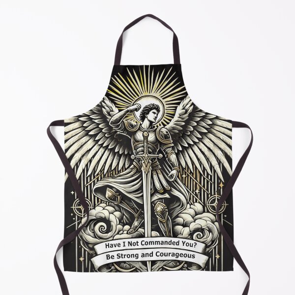 Item preview, Saint Michael Courage Strength Tattoo Style Illustrated Design designed and sold by PixieArtStudio.