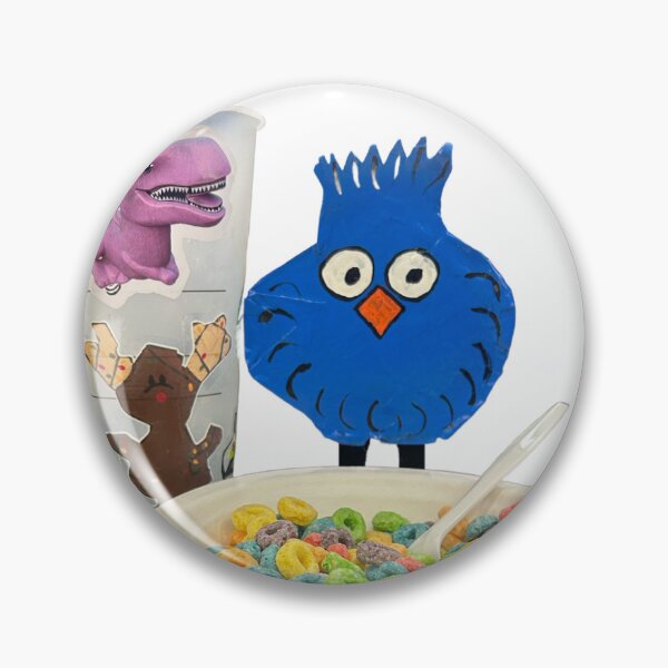 Item preview, Blue chicken enjoying fruit loops at the hotel  designed and sold by Lauracolleen3.